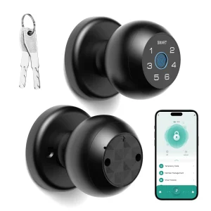 Smart Lock Fingerprint, App-Controlled, Passcode, and Electronic Touchscreen Keypad Door Lock Smart Handle