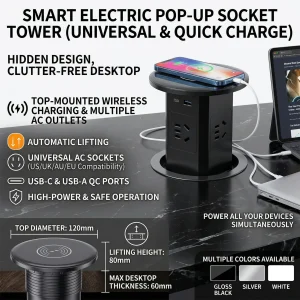 Pop Up Power Outlet Wireless Charge